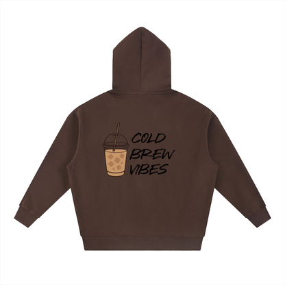 Hoodie boxy oversize essentiel en molleton - Cold Brew Vibes