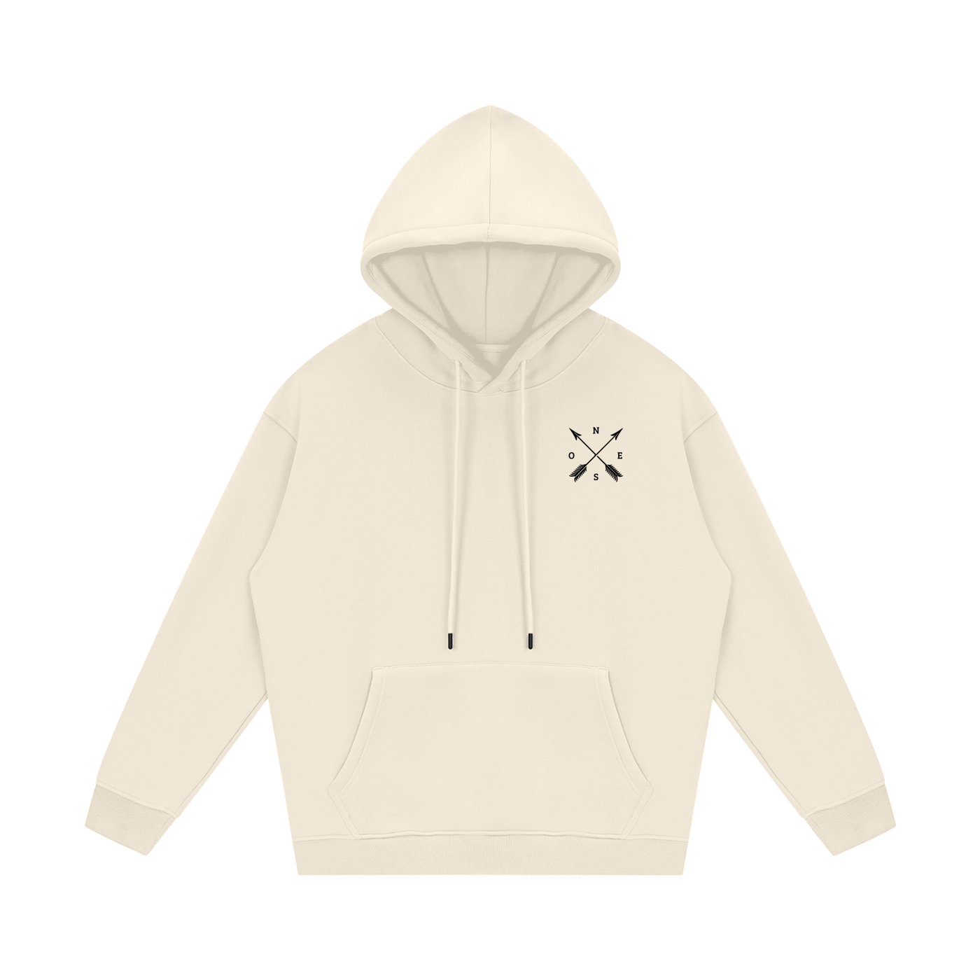 Hoodie streetwear unisexe en molleton - Points cardinaux