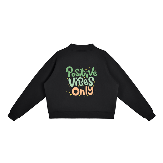 Crewneck essentiel en molleton à col montant - Positive Vibes Only