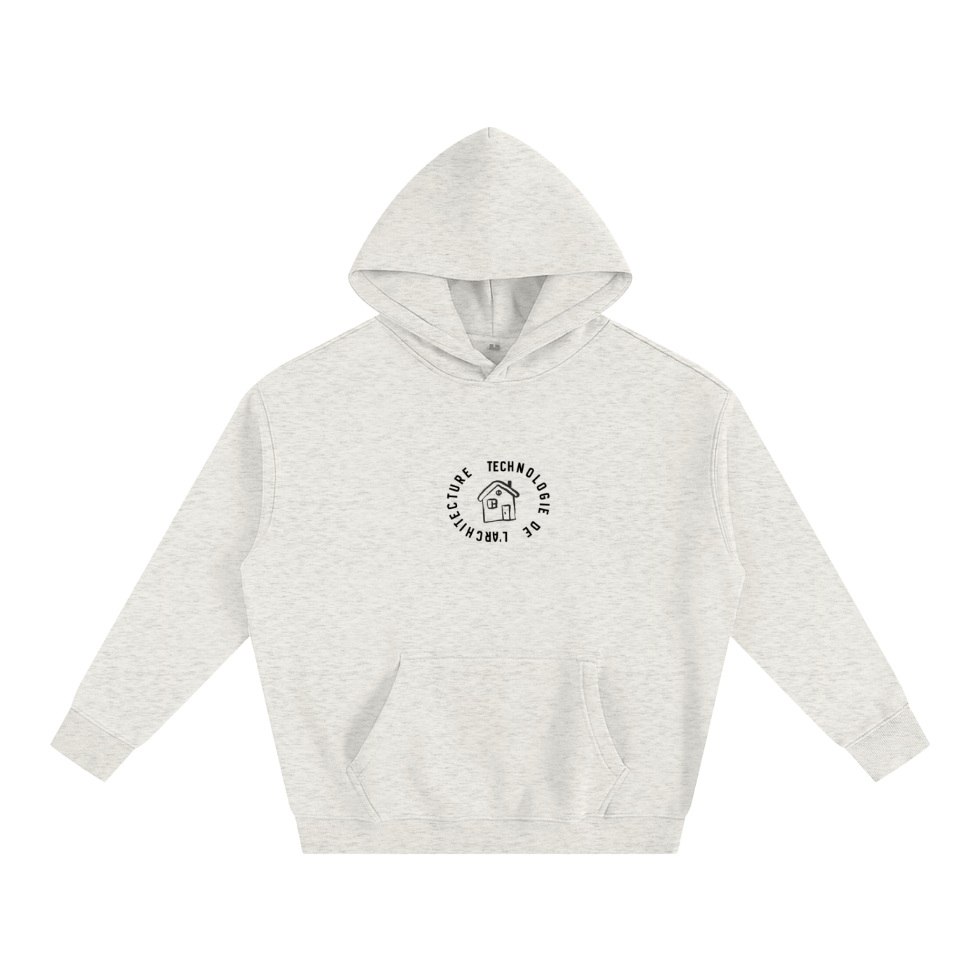 Hoodie oversize en molleton - Architecture - modèle 2