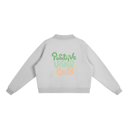 Crewneck essentiel en molleton à col montant - Positive Vibes Only