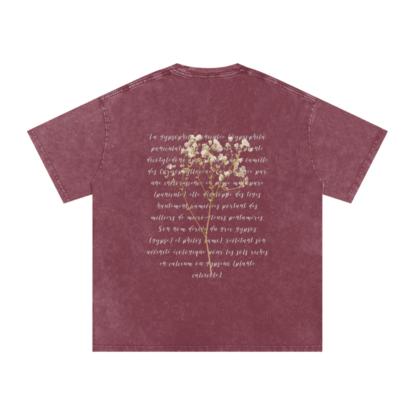 T-shirt ample en coton délavé - Fleurs