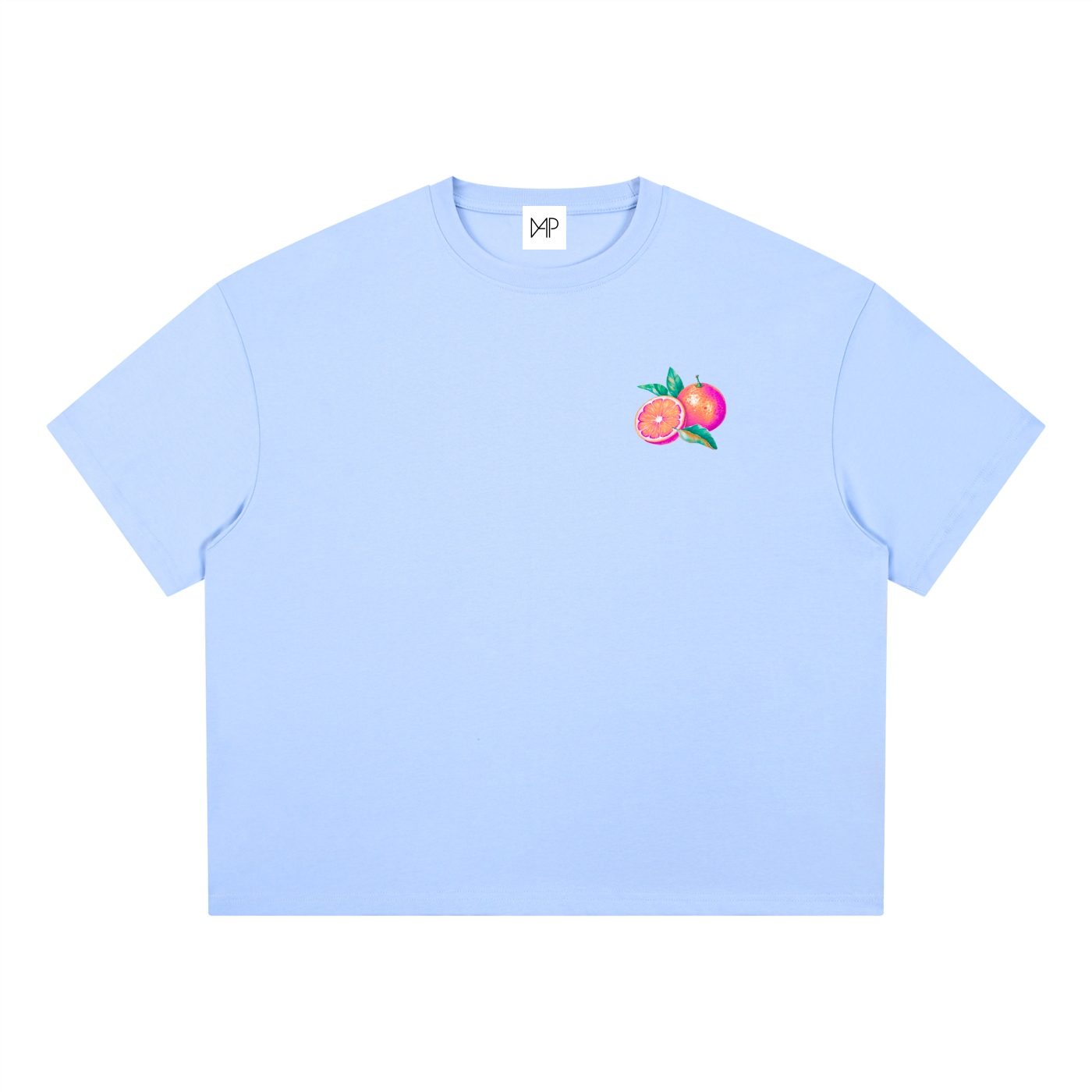 T-shirt boxy Coolmax - Orange coastline