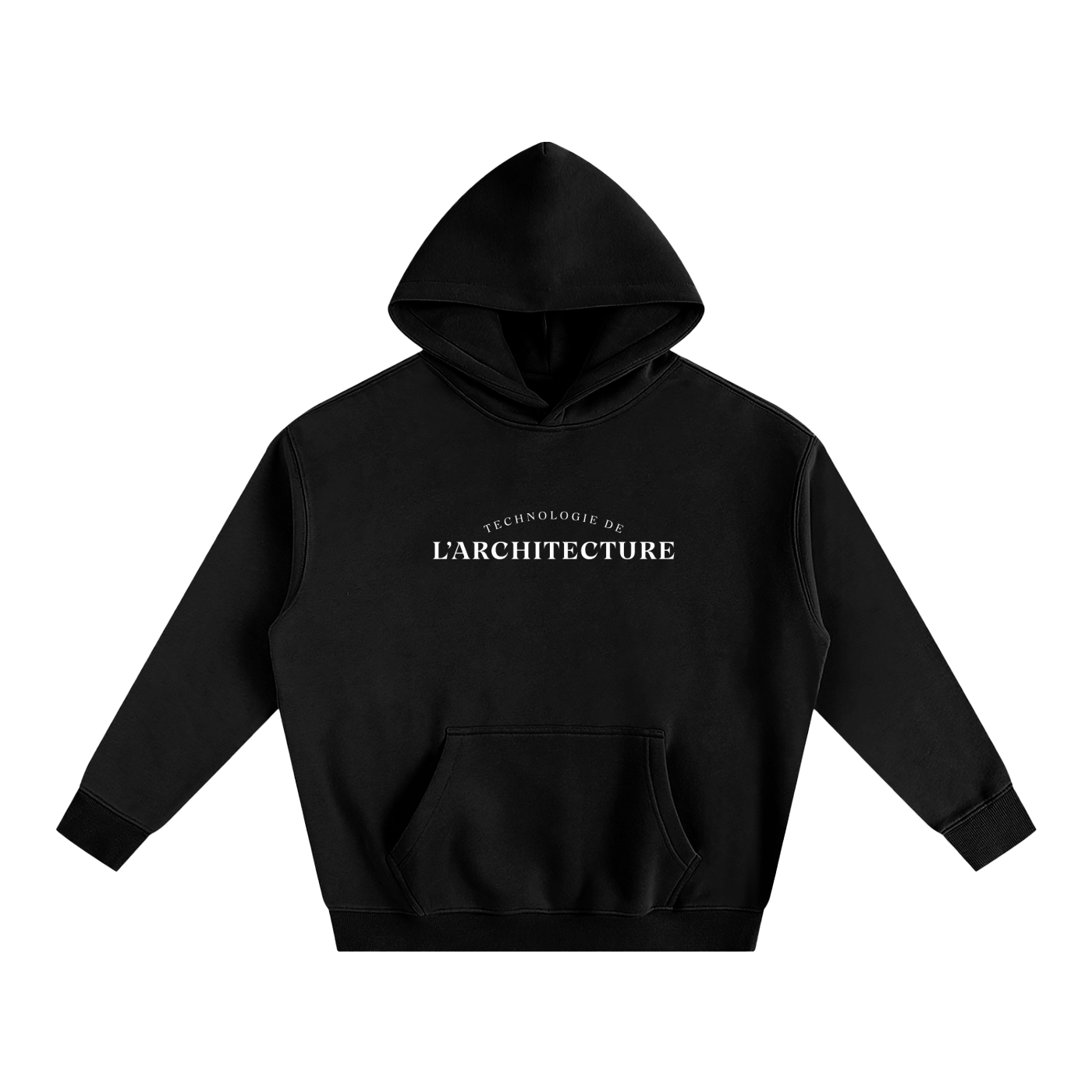 Hoodie oversize en molleton - Architecture - modèle 1