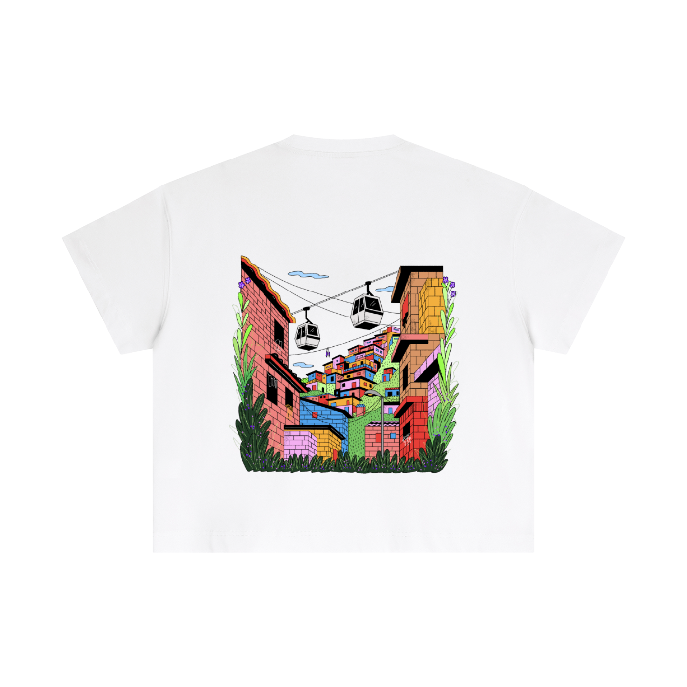 T-shirt essentiel en coton Boxy - Ville