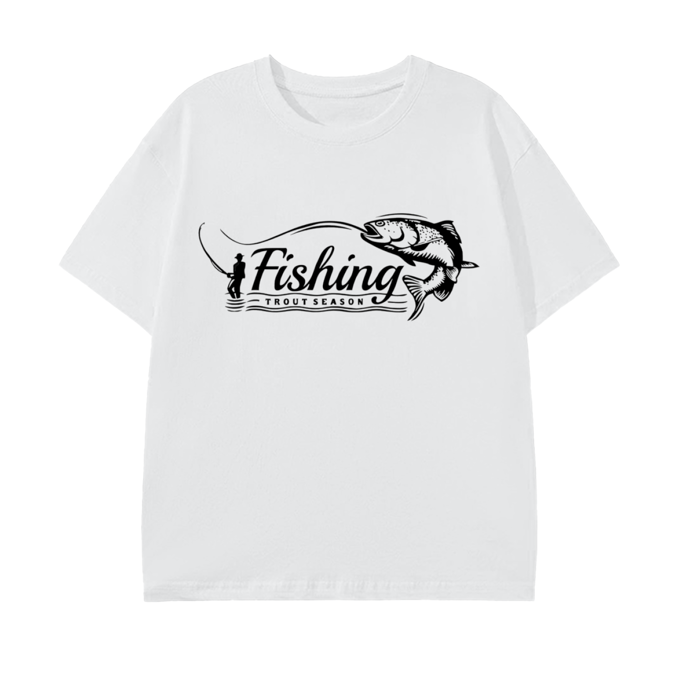 Unisex pure cotton T-shirt - Trout season