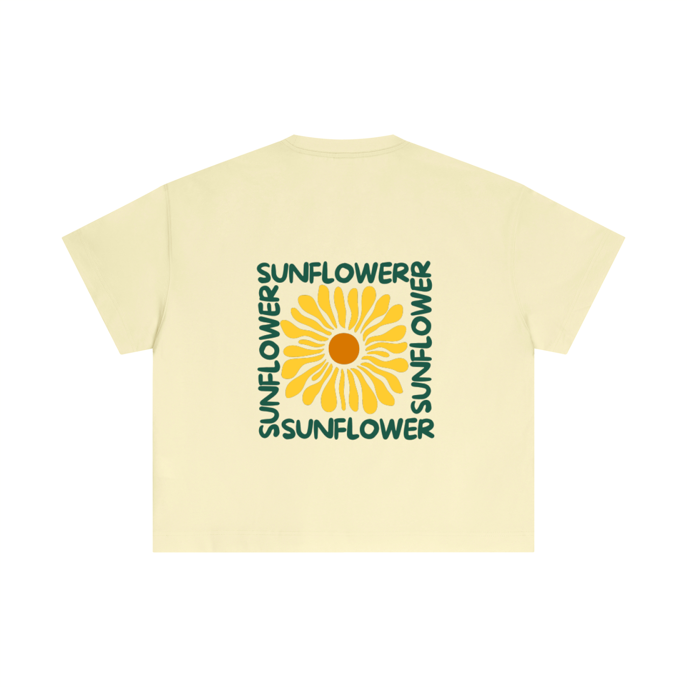 Essential Cotton Boxy T-Shirt - Sunflower