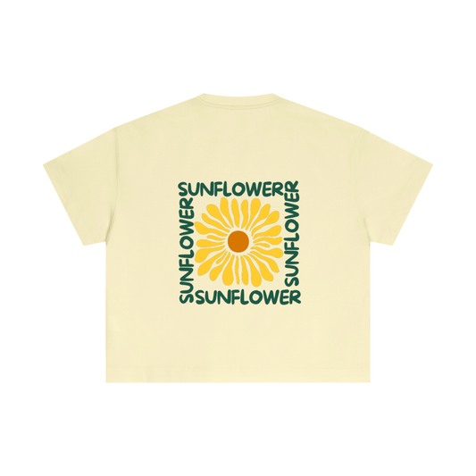Essential Cotton Boxy T-Shirt - Sunflower