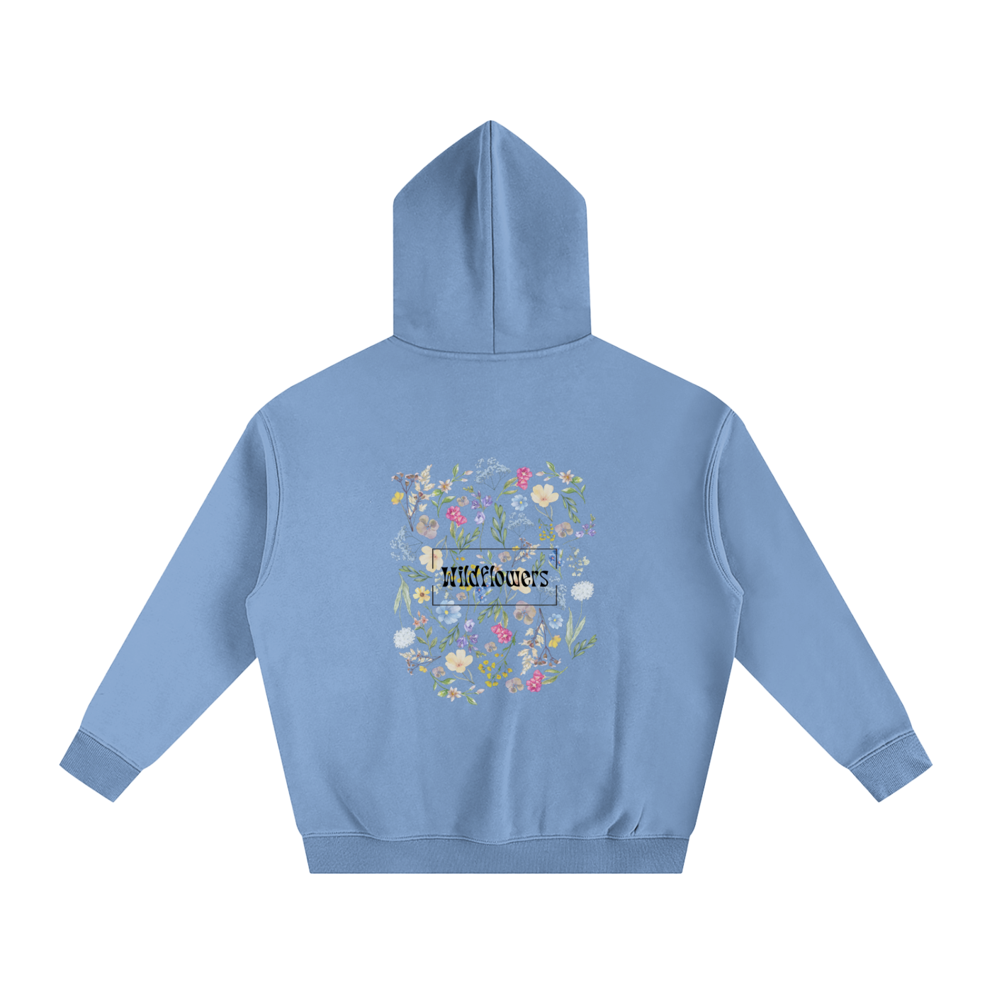 Hoodie oversize en molleton - Wildflowers