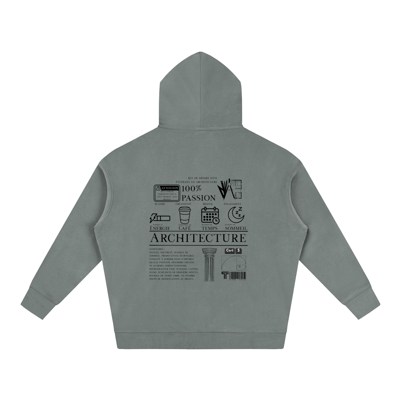 Oversize Fleeced Hoodie - MODÈLE_04