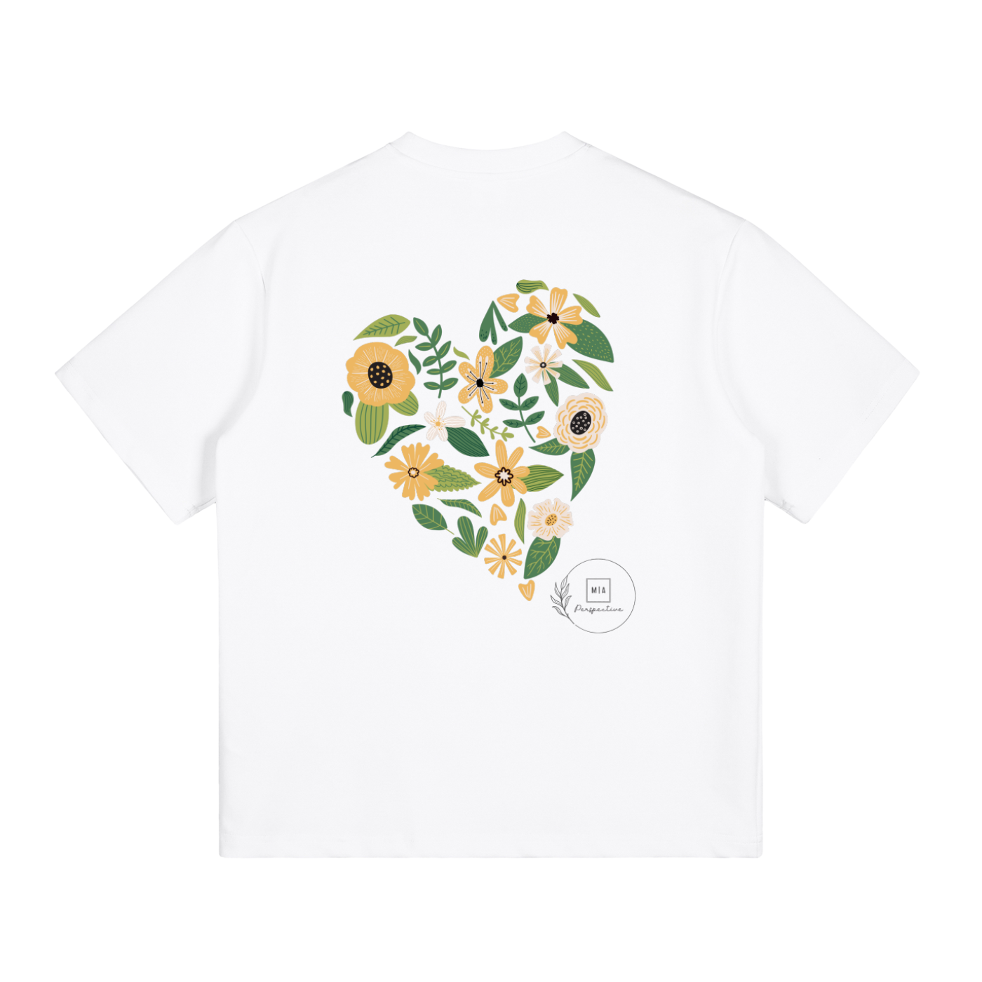 T-shirt essentiel à effet rafraîchissant - Coeur de fleurs