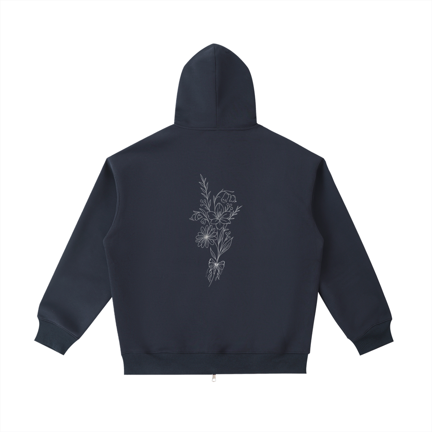 Hoodie Heavyweight essentiel à poche - Fleurs
