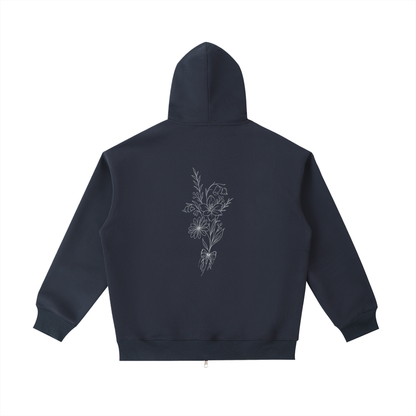 Hoodie Heavyweight essentiel à poche - Fleurs