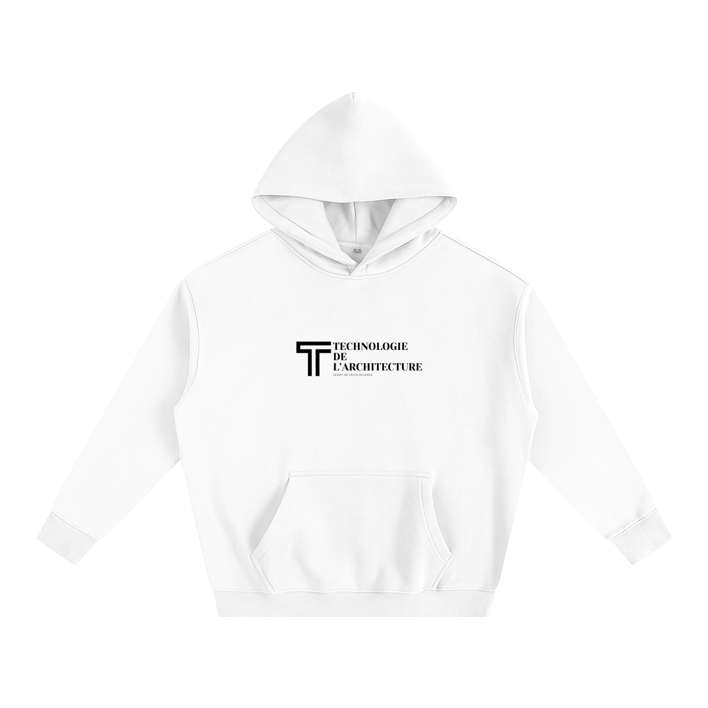 Hoodie oversize en molleton - Architecture - modèle 4