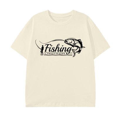 Unisex pure cotton T-shirt - Trout season