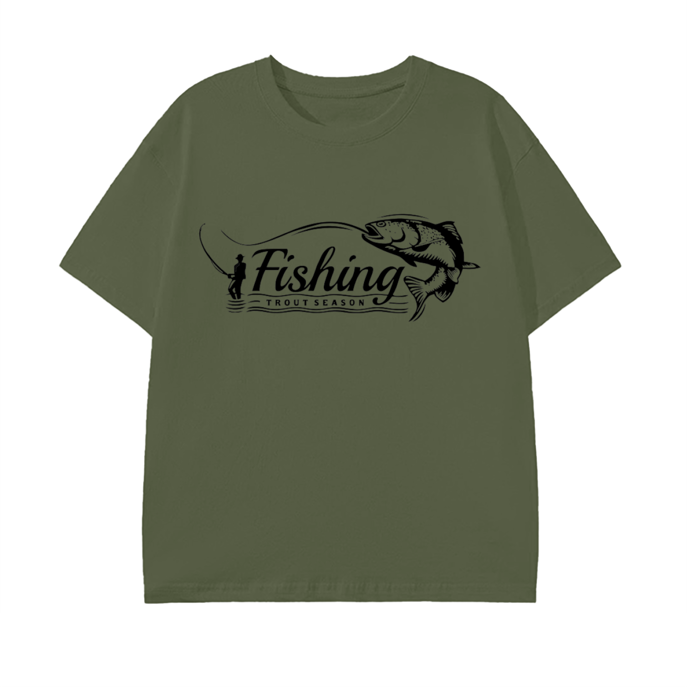Unisex pure cotton T-shirt - Trout season