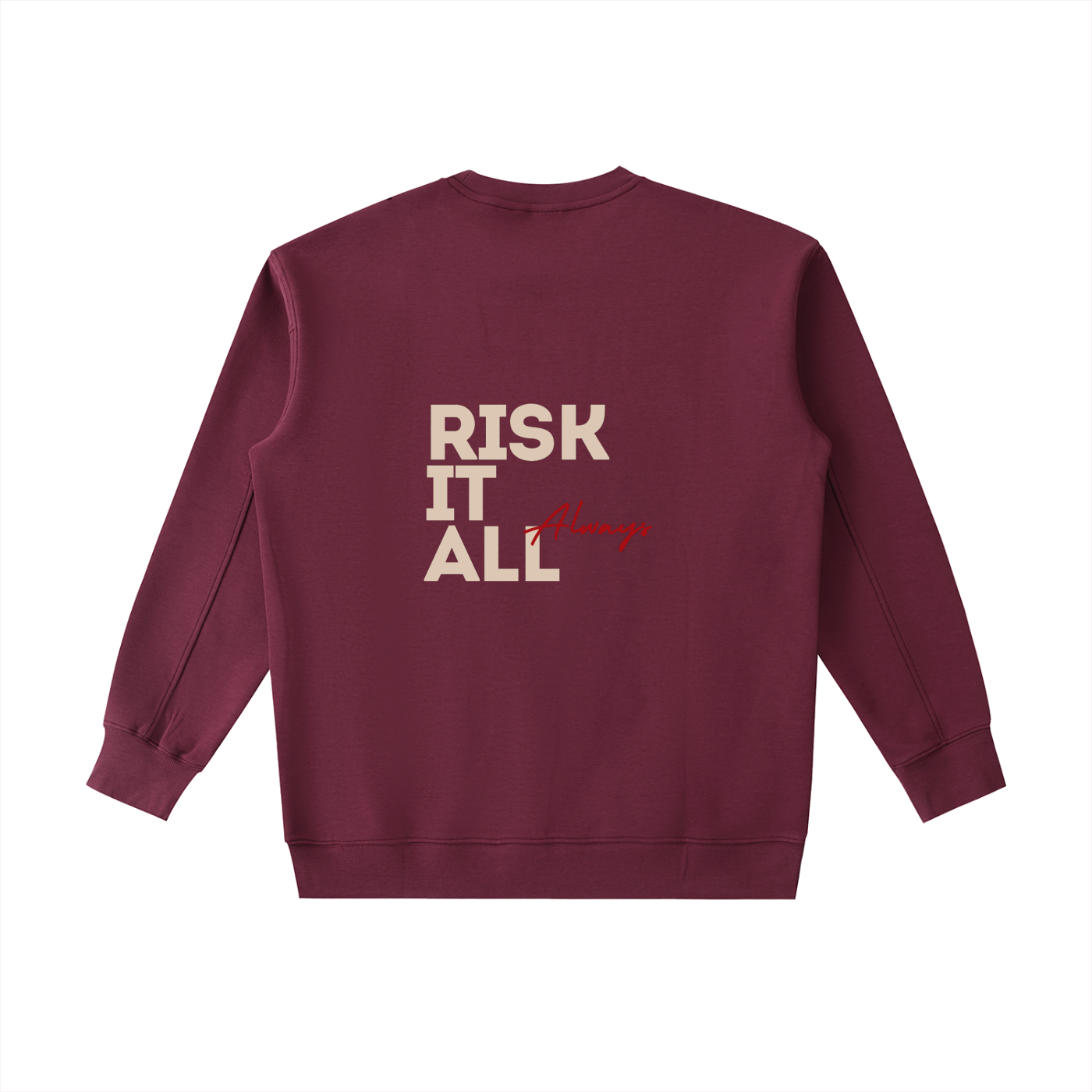Sweat-shirt essentiel épais à col rond - Risk it all always