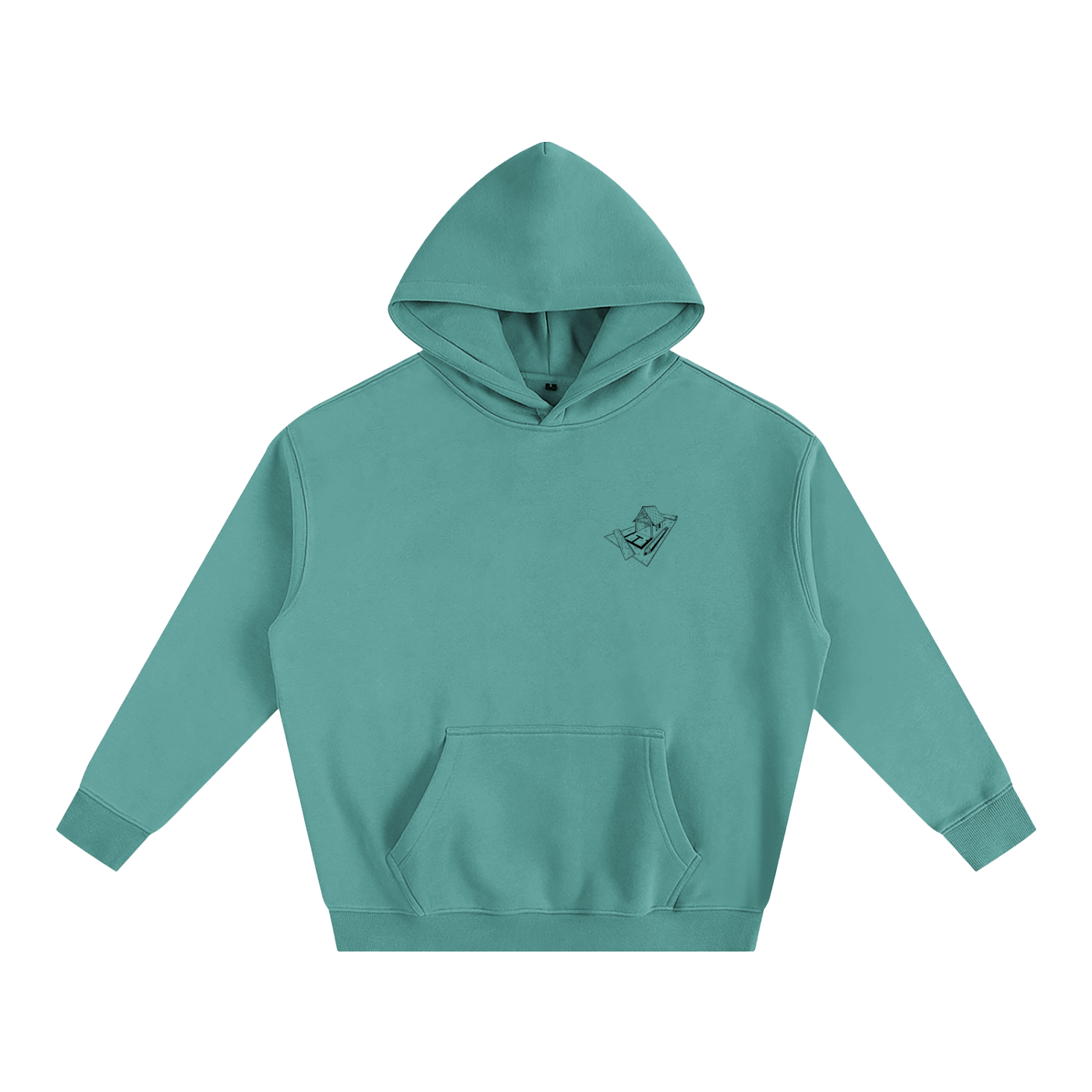 Hoodie oversize en molleton - Architecture - modèle 3