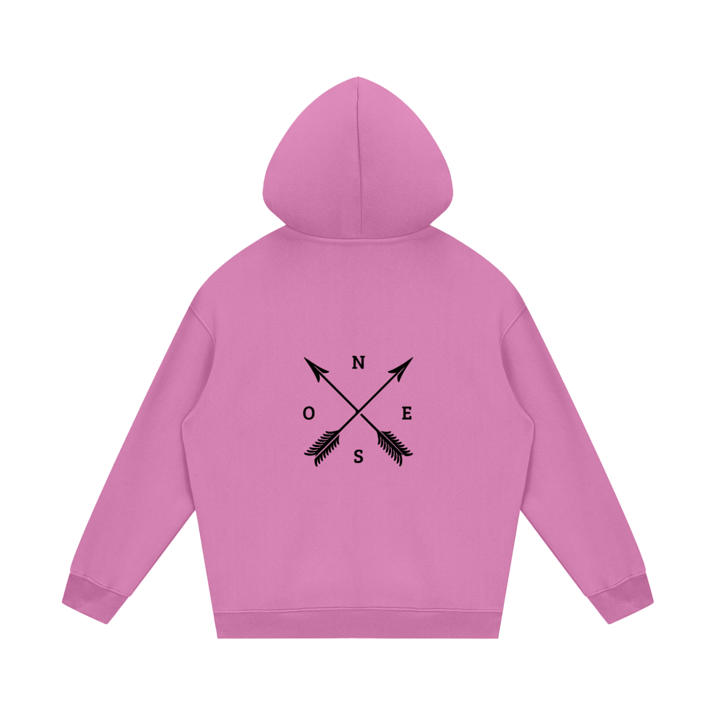 Hoodie streetwear unisexe en molleton - Points cardinaux
