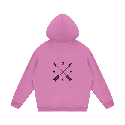 Hoodie streetwear unisexe en molleton - Points cardinaux