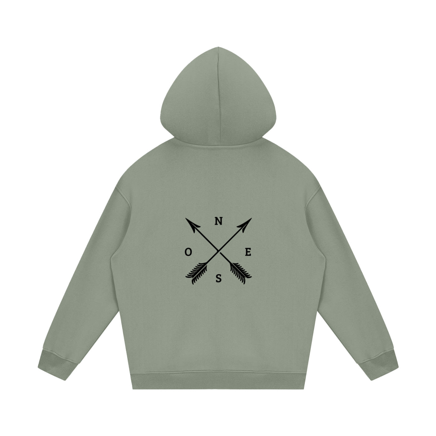 Hoodie streetwear unisexe en molleton - Points cardinaux