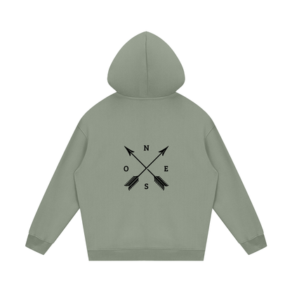 Hoodie streetwear unisexe en molleton - Points cardinaux