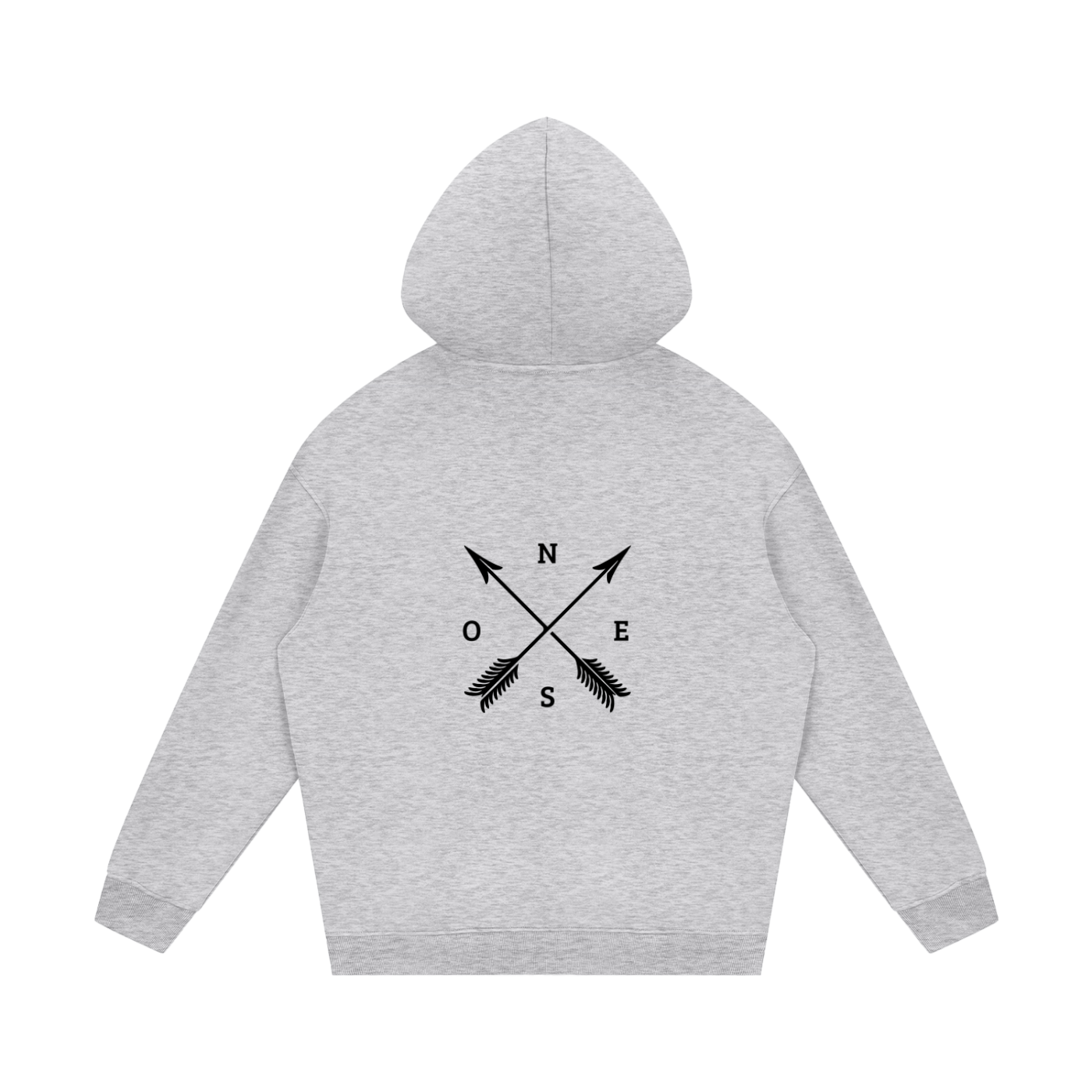 Hoodie streetwear unisexe en molleton - Points cardinaux