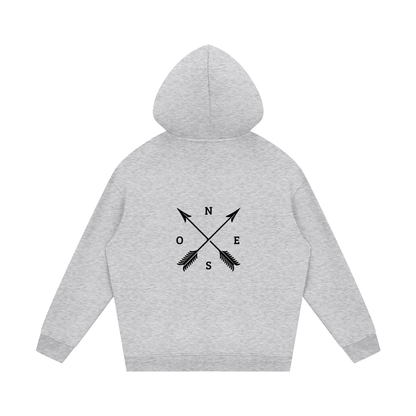 Hoodie streetwear unisexe en molleton - Points cardinaux