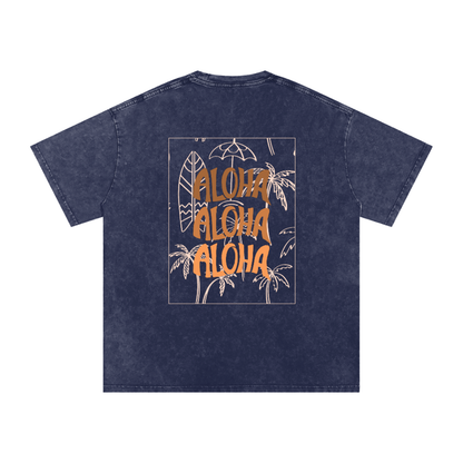 T-shirt oversize effet snow-washed - Aloha