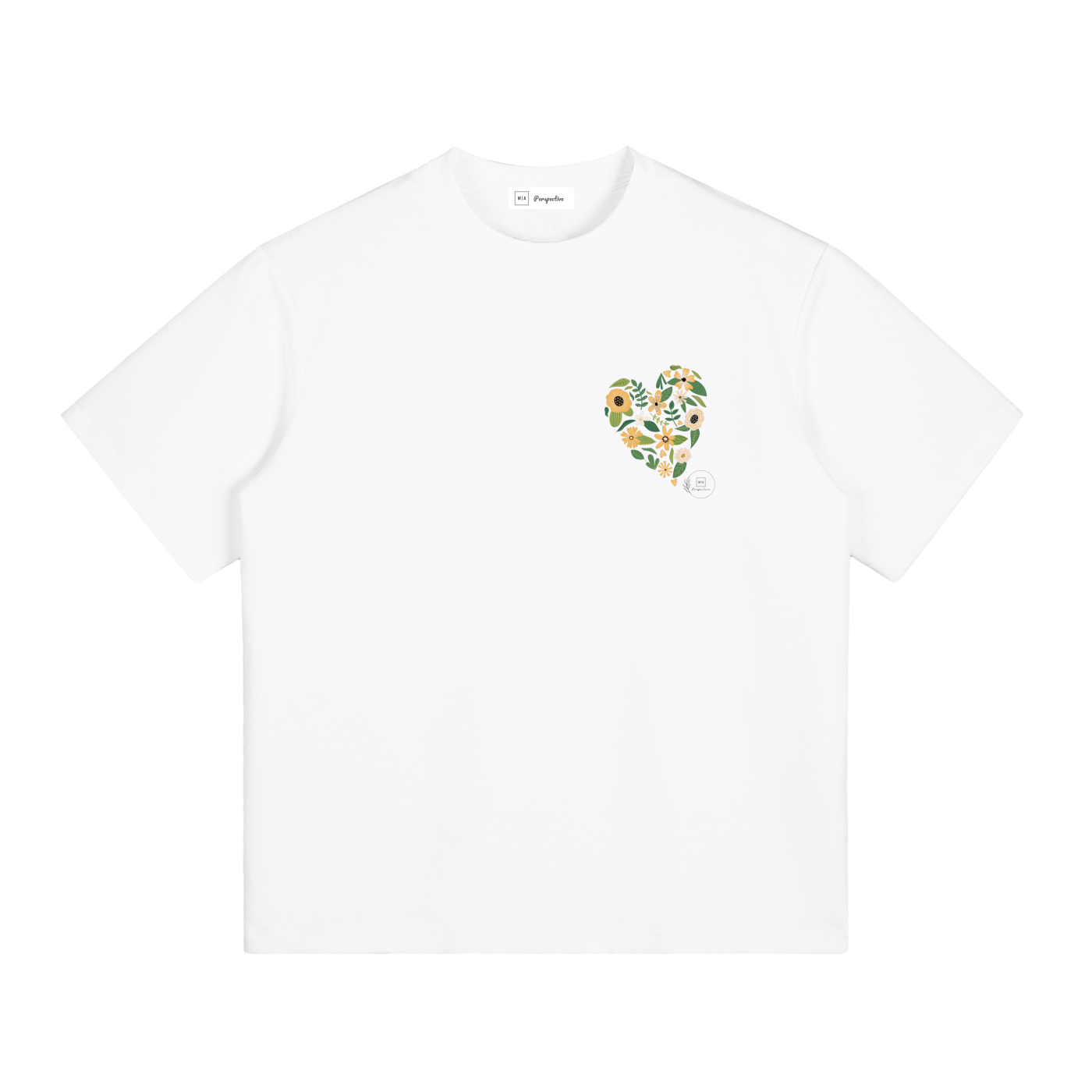 T-shirt essentiel à effet rafraîchissant - Coeur de fleurs