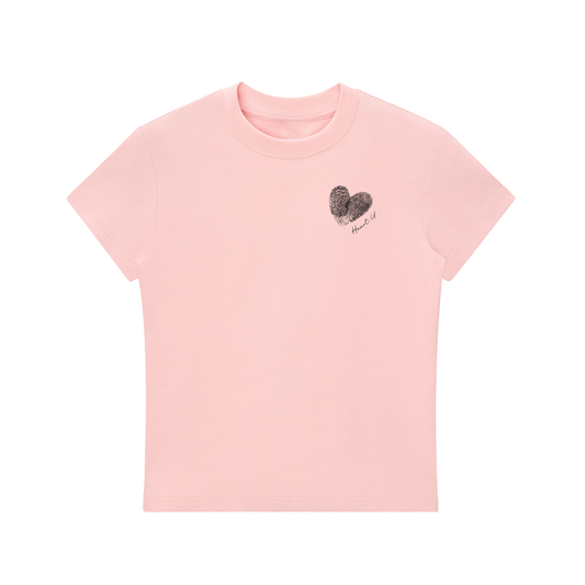 St-Velentin - T-shirt essentiel bodycon à col rond - Heart u
