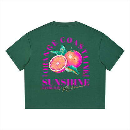 T-shirt boxy Coolmax - Orange coastline