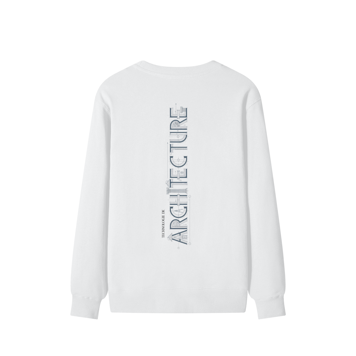 Chandail style Sweat-shirt unisexe en coton - Architecture - Modèle 3