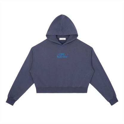 Hoodie Heavyweight délavé vintage - Code Blue-tiful