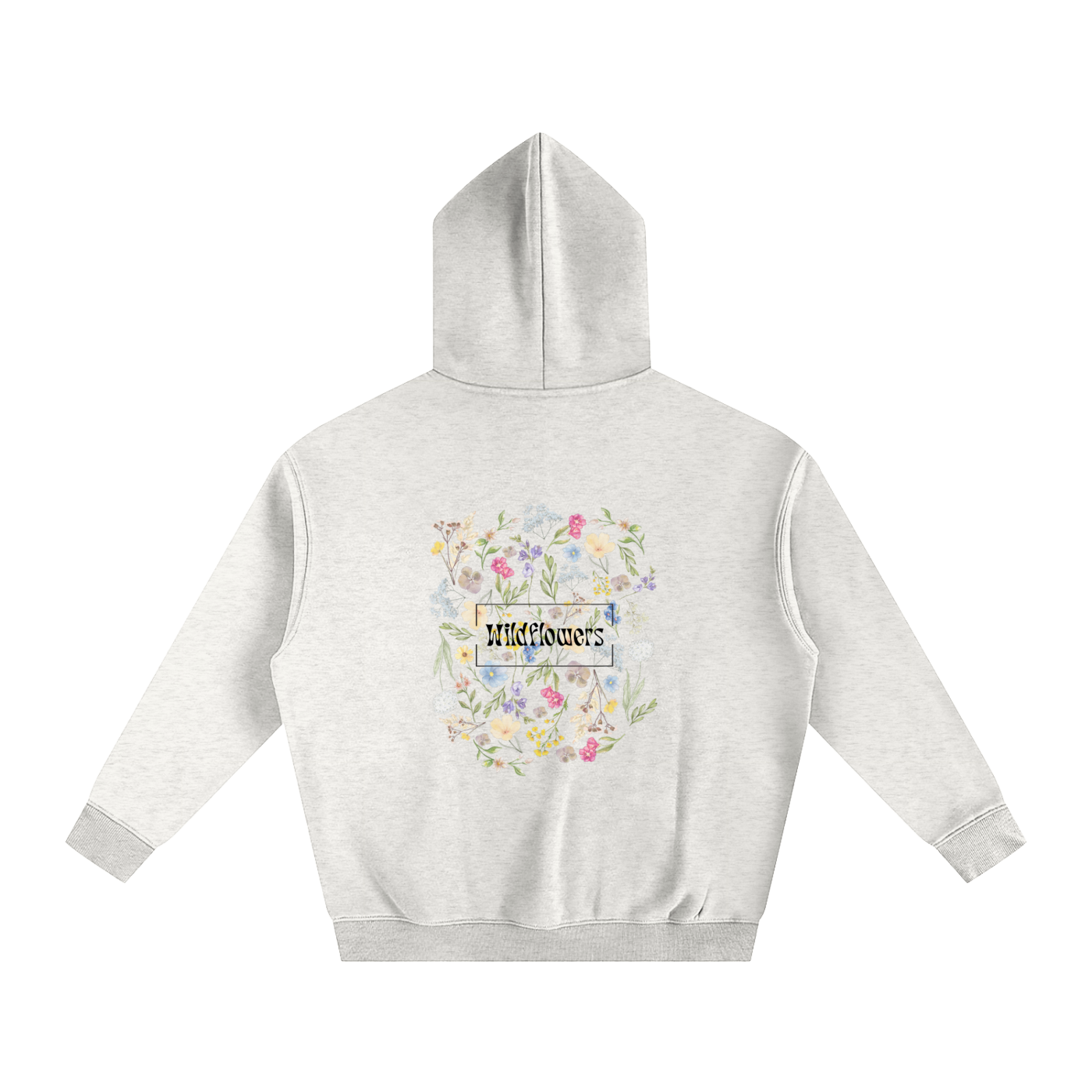 Hoodie oversize en molleton - Wildflowers