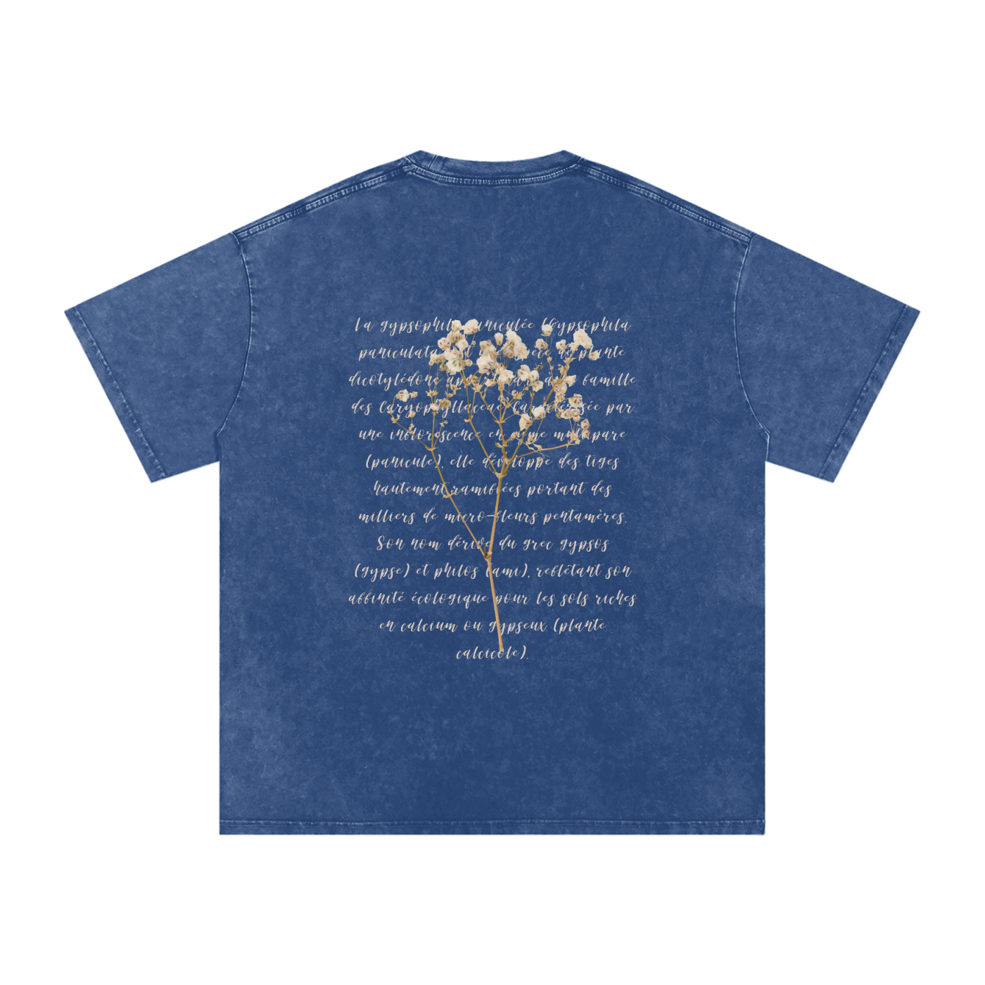 T-shirt ample en coton délavé - Fleurs