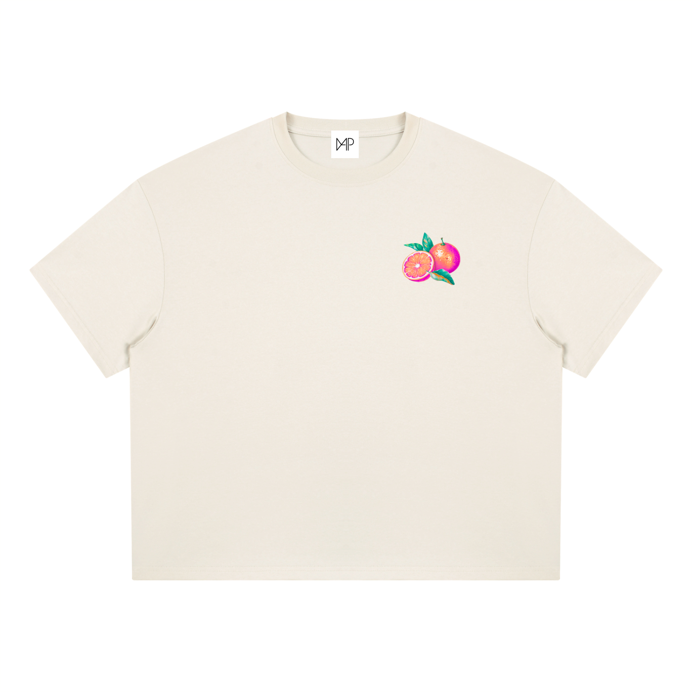 T-shirt boxy Coolmax - Orange coastline