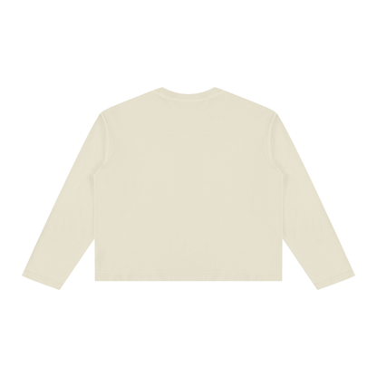 Unisex Vintage Wash Long Sleeve Boxy T-Shirt - I am an autumn