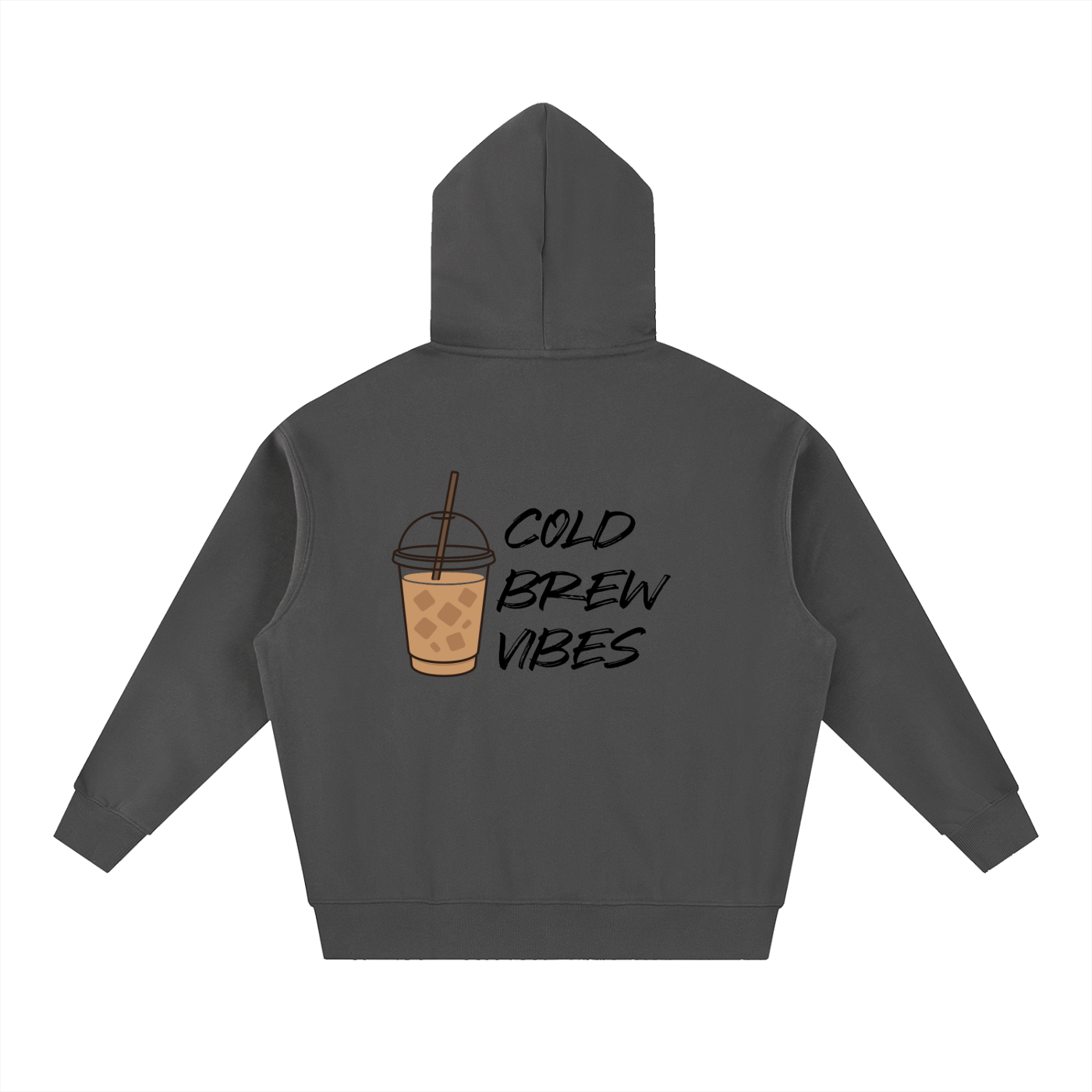Hoodie boxy oversize essentiel en molleton - Cold Brew Vibes