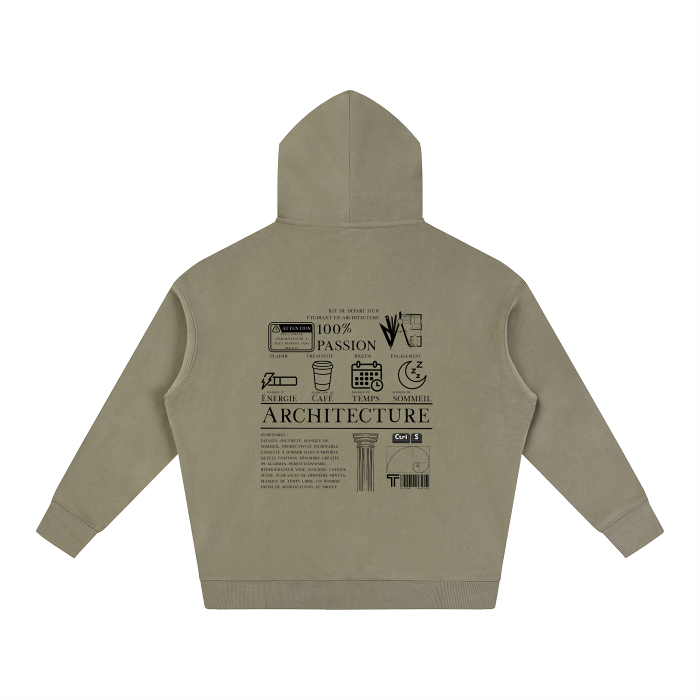 Oversize Fleeced Hoodie - MODÈLE_04