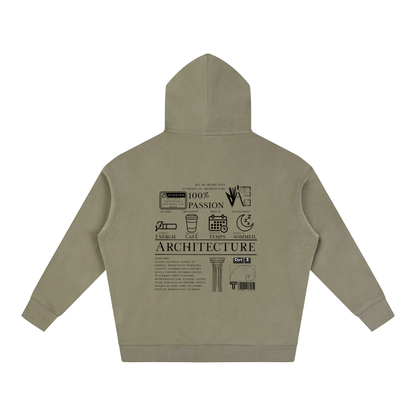 Oversize Fleeced Hoodie - MODÈLE_04