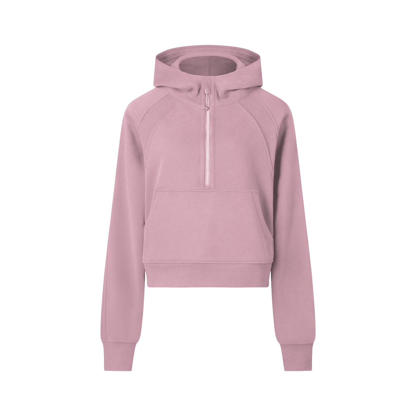 Short, half-zip hoodie - Small flowers