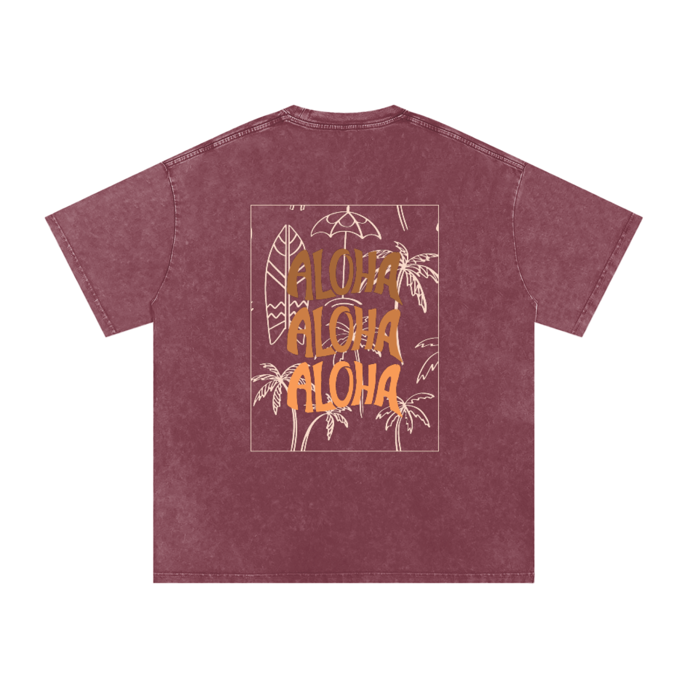T-shirt oversize effet snow-washed - Aloha