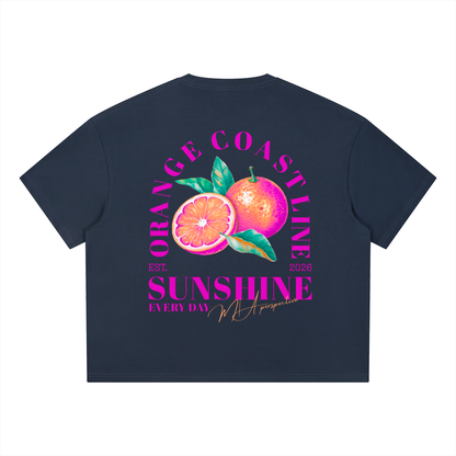 T-shirt boxy Coolmax - Orange coastline