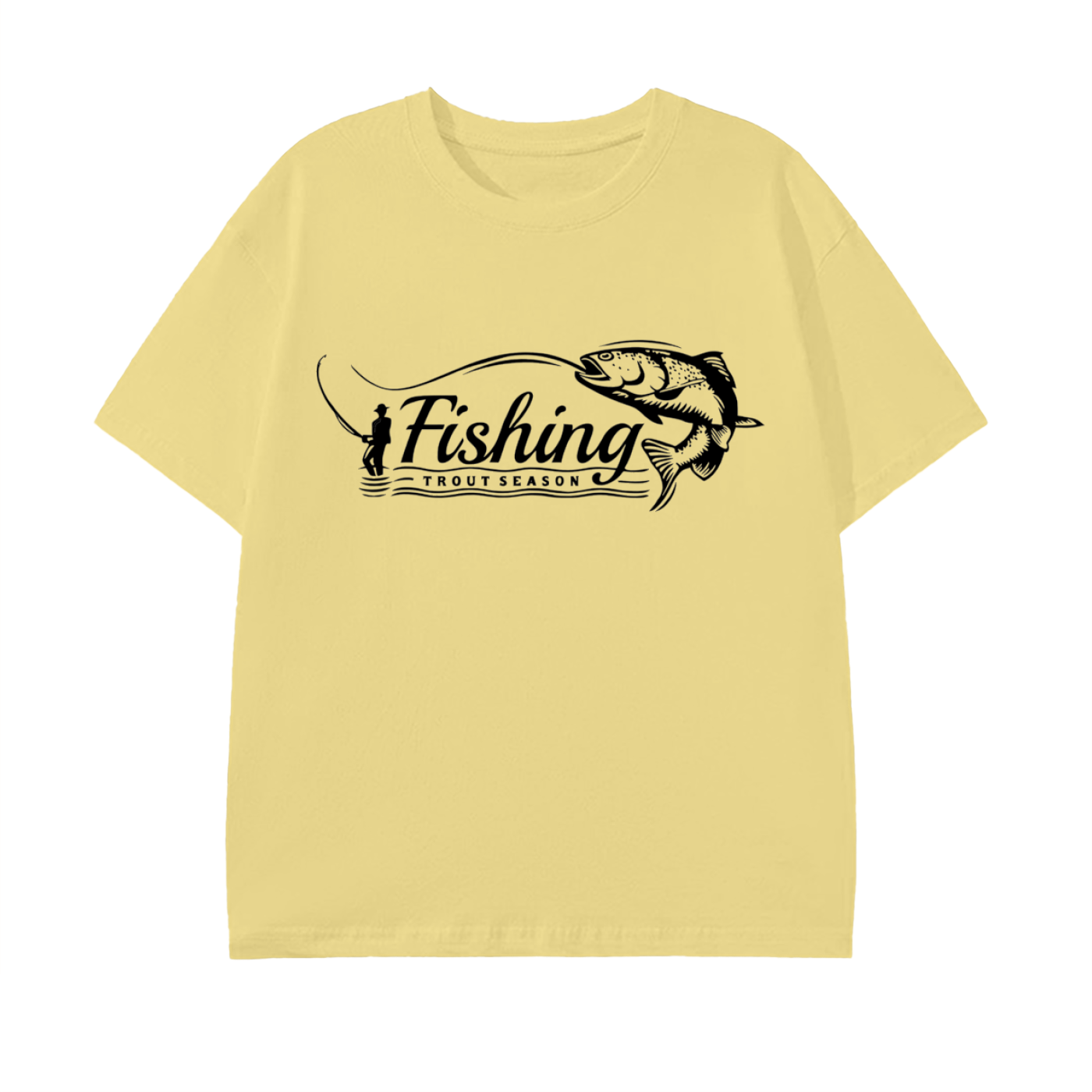 Unisex pure cotton T-shirt - Trout season