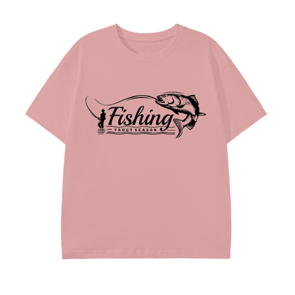 Unisex pure cotton T-shirt - Trout season
