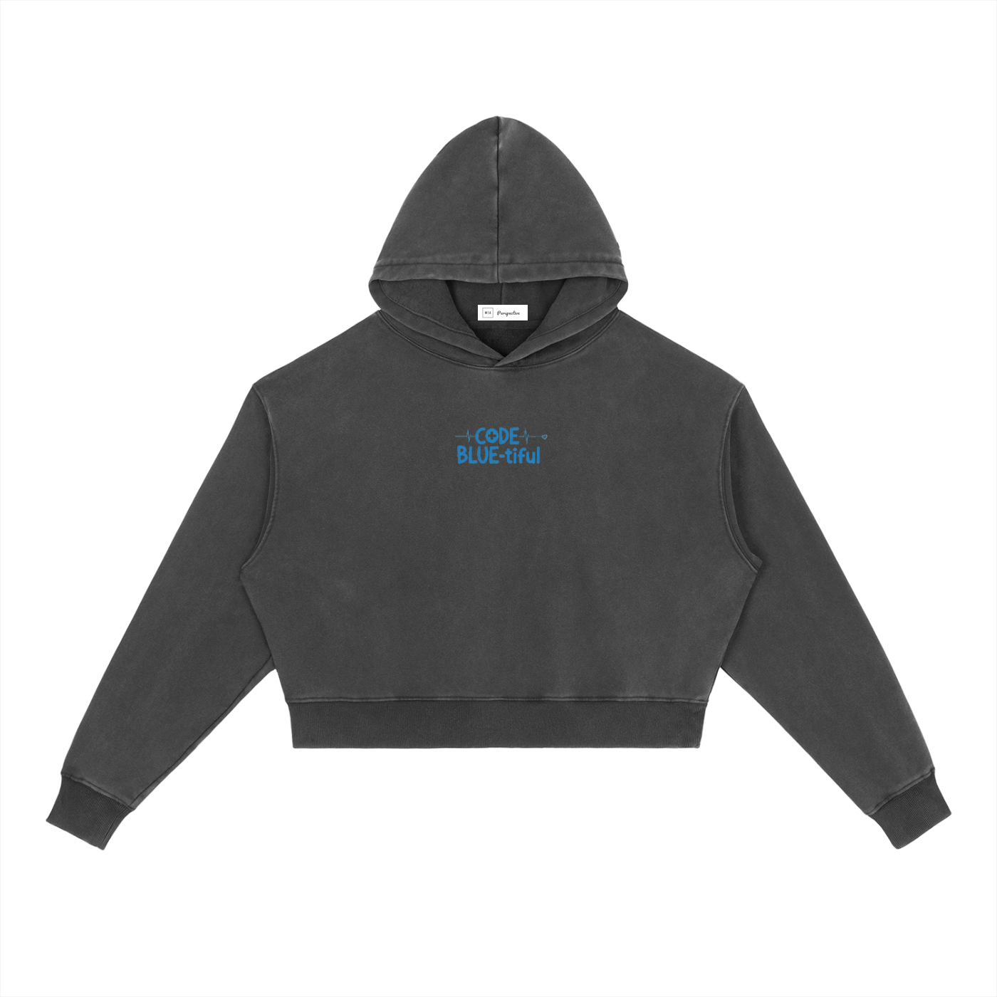Hoodie Heavyweight délavé vintage - Code Blue-tiful