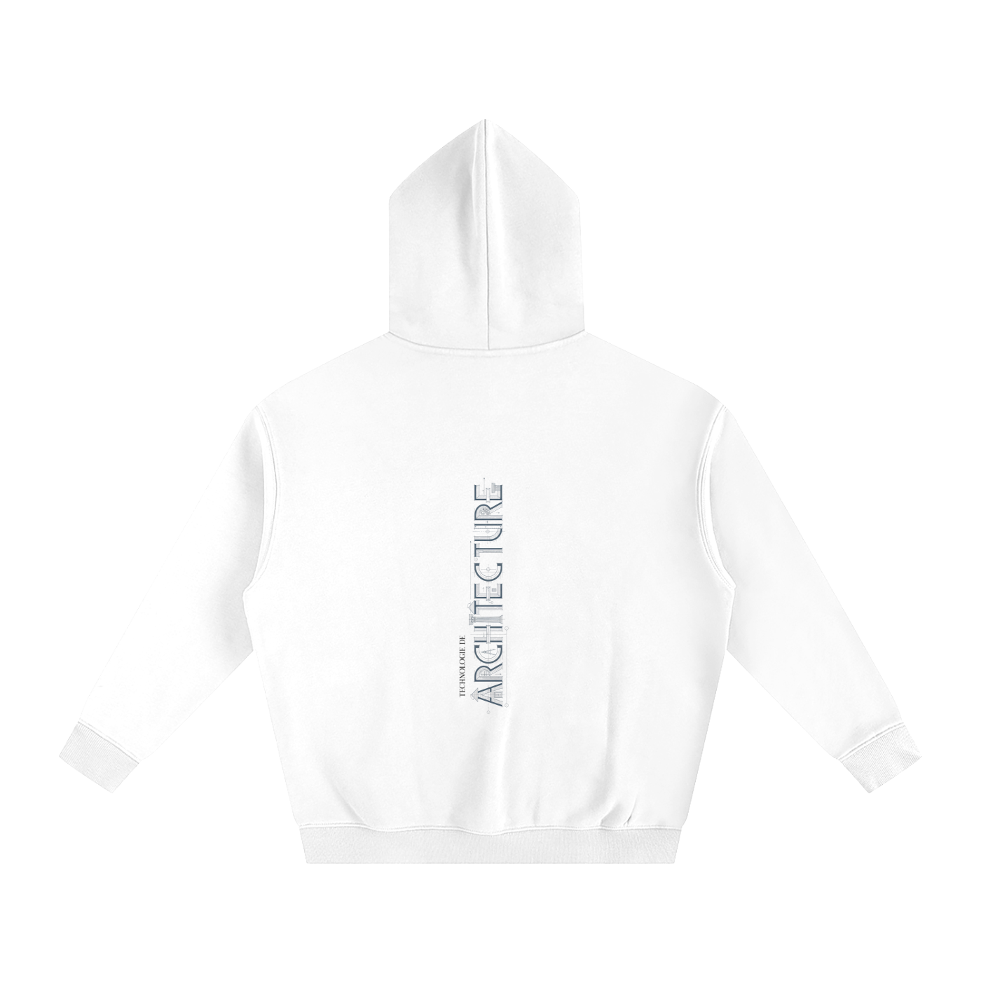 Hoodie oversize en molleton - Architecture - modèle 3