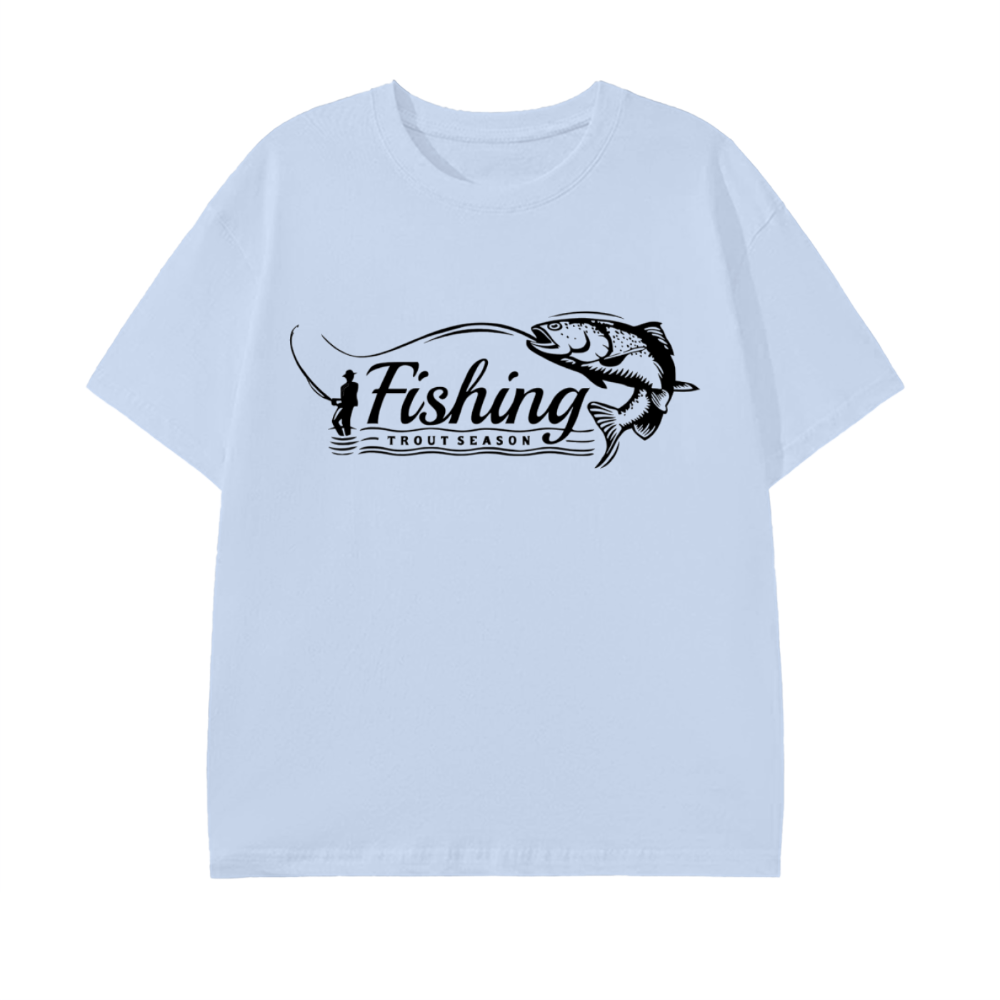 Unisex pure cotton T-shirt - Trout season