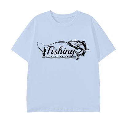 Unisex pure cotton T-shirt - Trout season